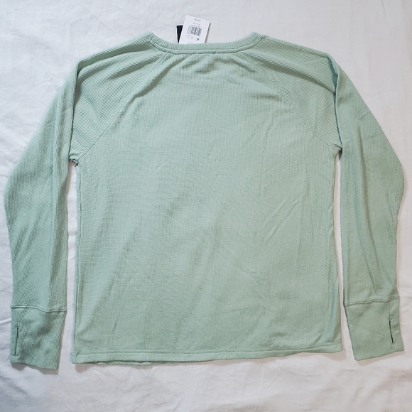 Ocean And Coast Womens XL  Green Waffle Knit Thermal Pajama Top Shirt - Picture 7 of 7